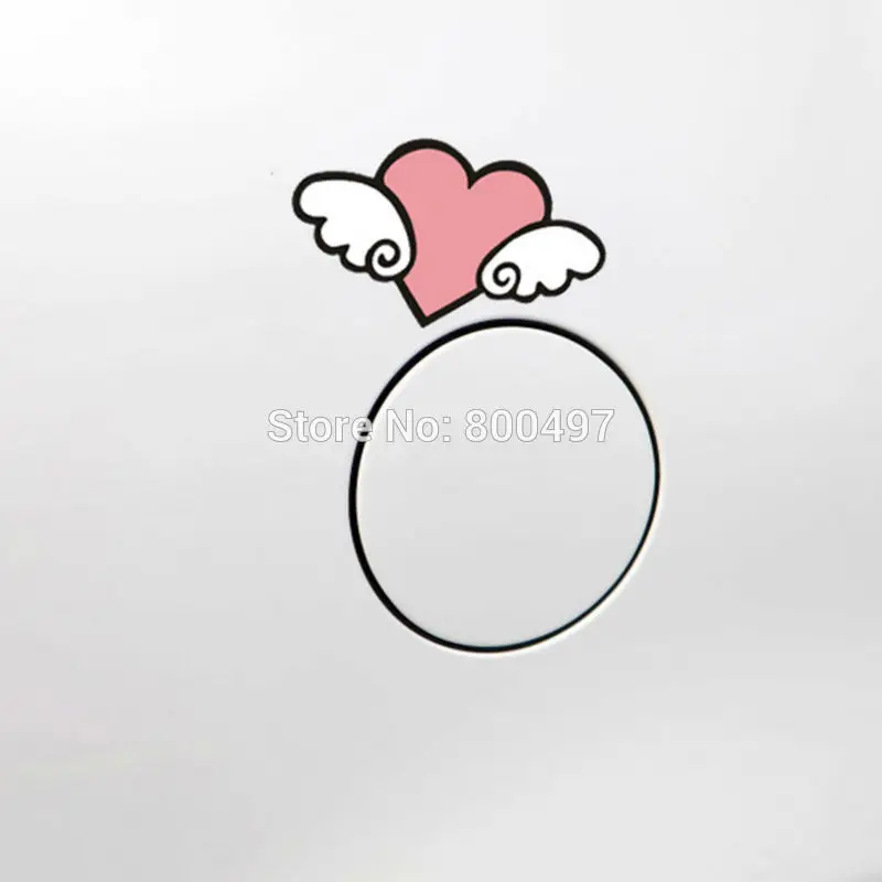 Наклейки для кузова автомобиля наклейки с надписью Love Pink Heart With Wing Toyota Chevrolet Volkswagen