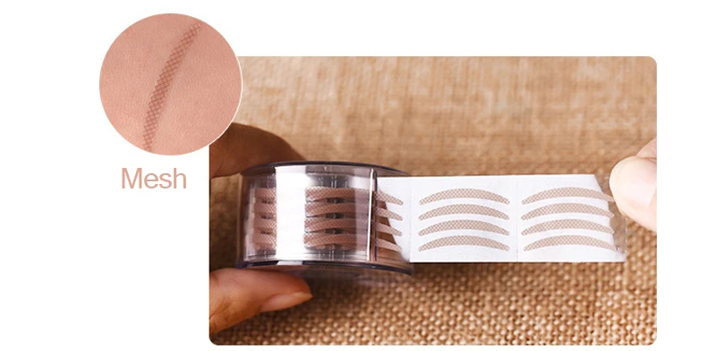 YOKPN 600 шт. сетчатая кружевная прозрачная подводка для глаз в полоску невидимое двойное веко наклейка двойная лента для век большой глаз инструмент для украшения