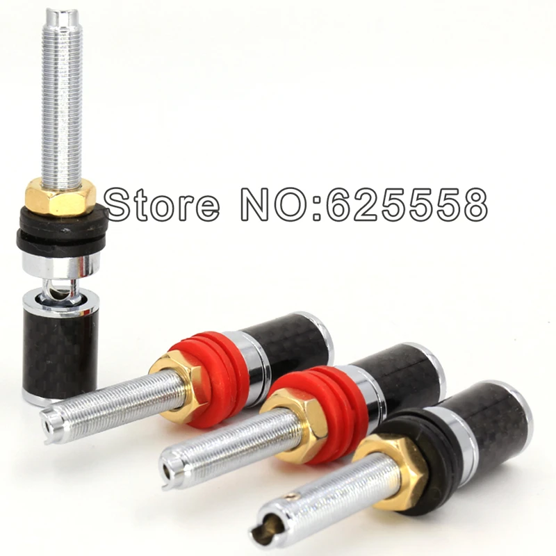 4 шт. клемма для динамика из углеродного волокна с родиевым покрытием|post|post termination
