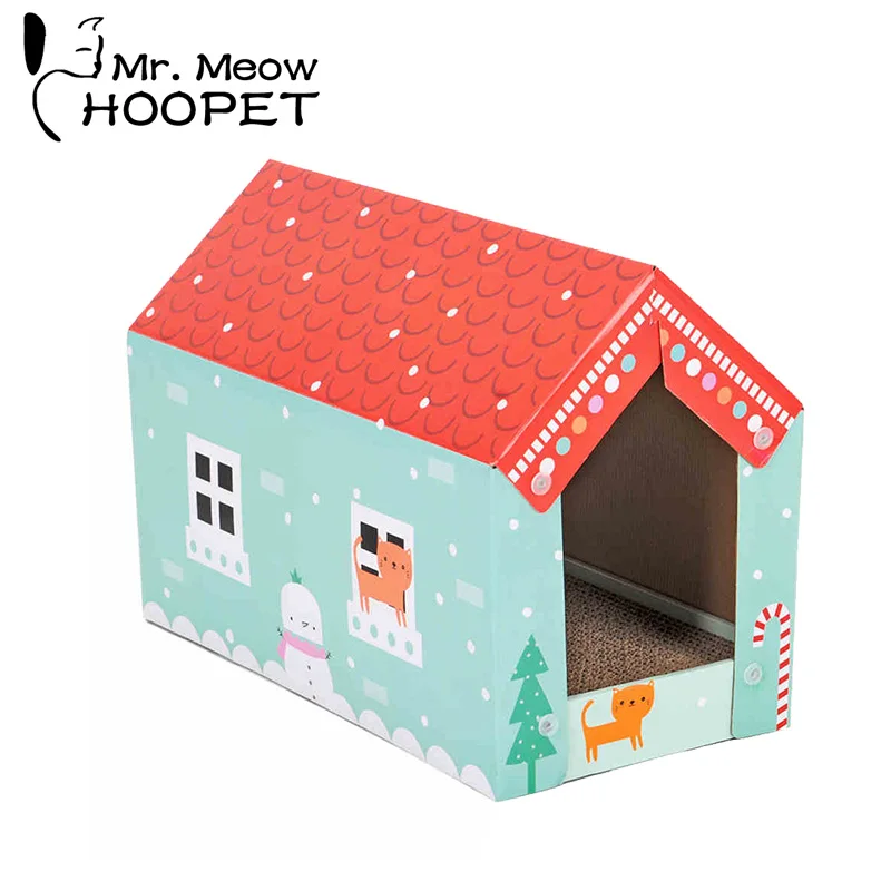 Hoopet кошка мультяшный дом игрушка с царапинами котенок интерактивная забота о