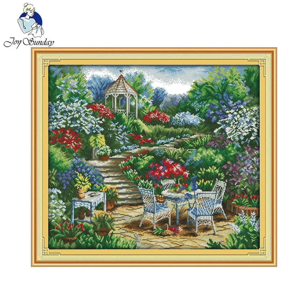 Joy Sunday scenic style The garden comer ручная работа наборы вышивки крестиком для узоры для вышивания онлайн