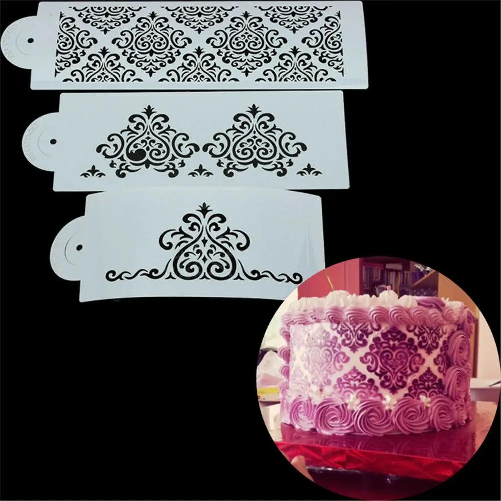 3 шт./компл. сердце Корона кружева цветок трафареты для DIY штампованная