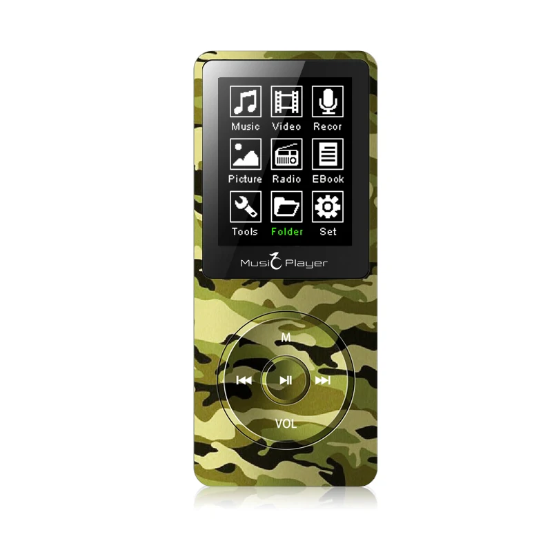 HI-FI MP3 как только вы любите! Совместим с большинством 20 GB Мини USB Спорт Бег без потерь HI FI радио FM Музыка Lecteur Mp 3 Walkman TF MP-3 fm - Цвет: ArmyGreen  NO speake
