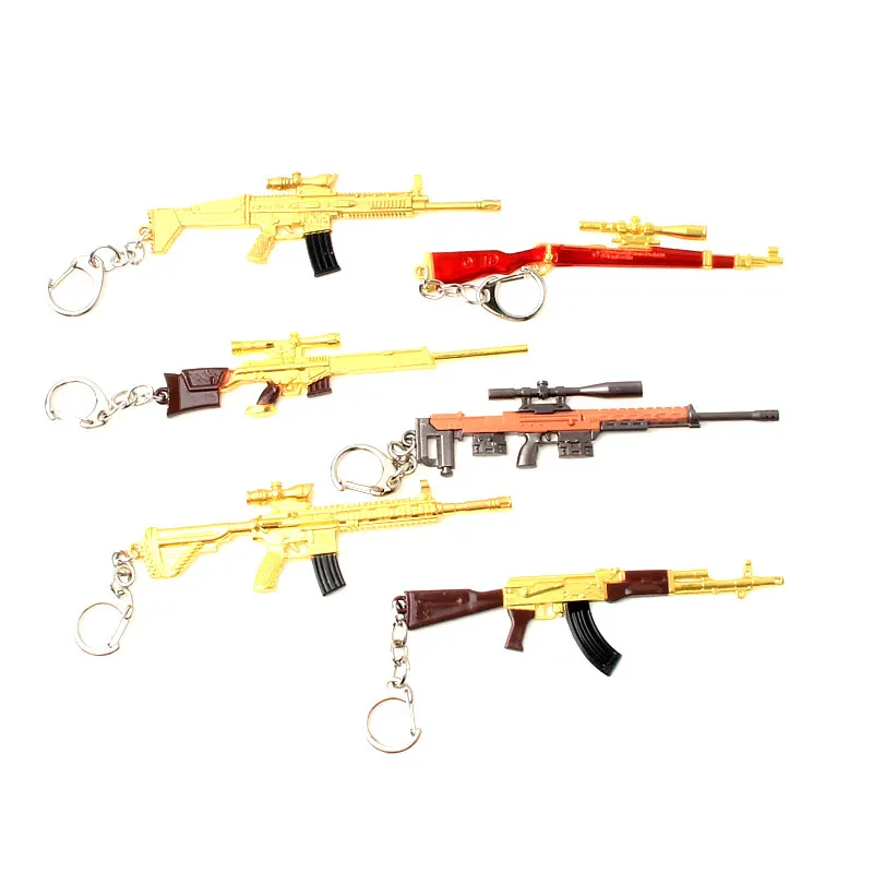 Лидер продаж новинка брелок для ключей M416 Gold Counter Strike Gun AK47 с подвеской снайпера