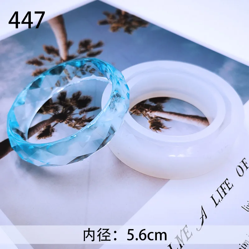 MJ-447 1 шт. браслет Подвеска для изготовления DIY прозрачный УФ-смола эпоксидный силикон комбинированные формы для DIY изготовления ювелирных изделий - Цвет: MJ-447
