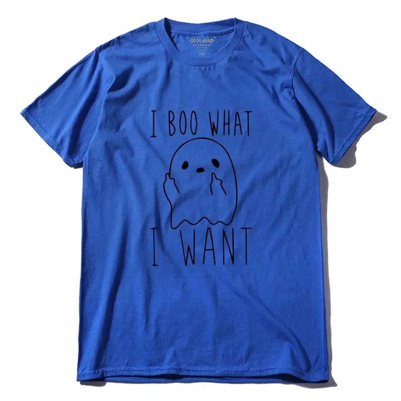 COOLMIND QI0256A хлопок, Мужская футболка с принтом I boo what I want, повседневная мужская футболка с коротким рукавом, летняя забавная Мужская футболка, футболки