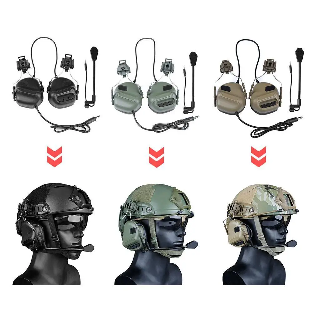 Наушники Softair Aviation наушники Comtac II для быстрых шлемов и пелторов набор адаптеров