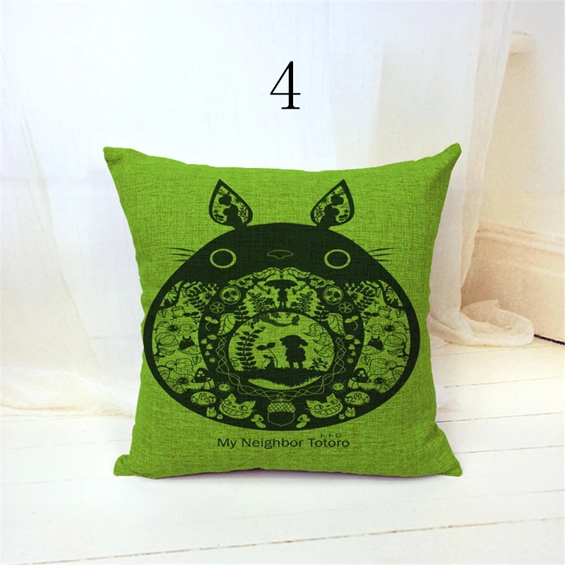 Новинка 2019 наволочка из хлопка и льна с принтом Тоторо для подушки дома