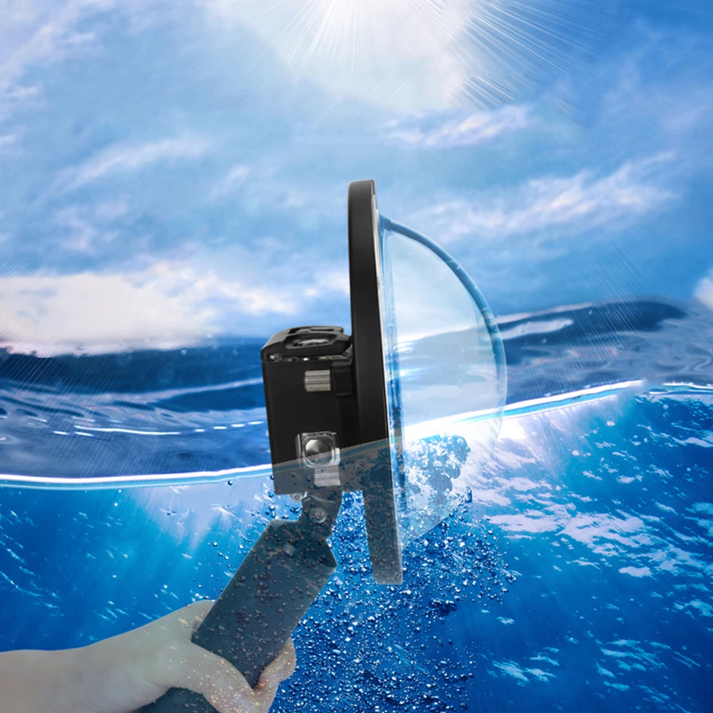 Съёмка подводный купол порт для GoPro Hero 7 6 5 черный с поплавковой рукояткой водонепроницаемый чехол солнцезащитный объектив купол Go Pro 6 5 7 аксессуар
