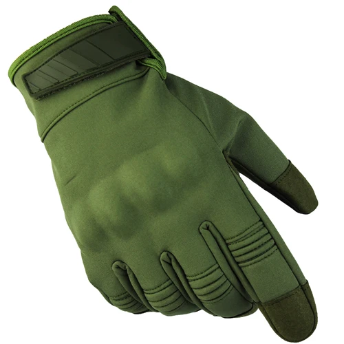 GREEN Pair Сенсорный экран камуфляжная, с расцветкой Мультикам тактические перчатки армейские военные Airsoft на открытом воздухе Альпинизм съемки Водонепроницаемый полный палец перчатки - Цвет: GREEN Pair