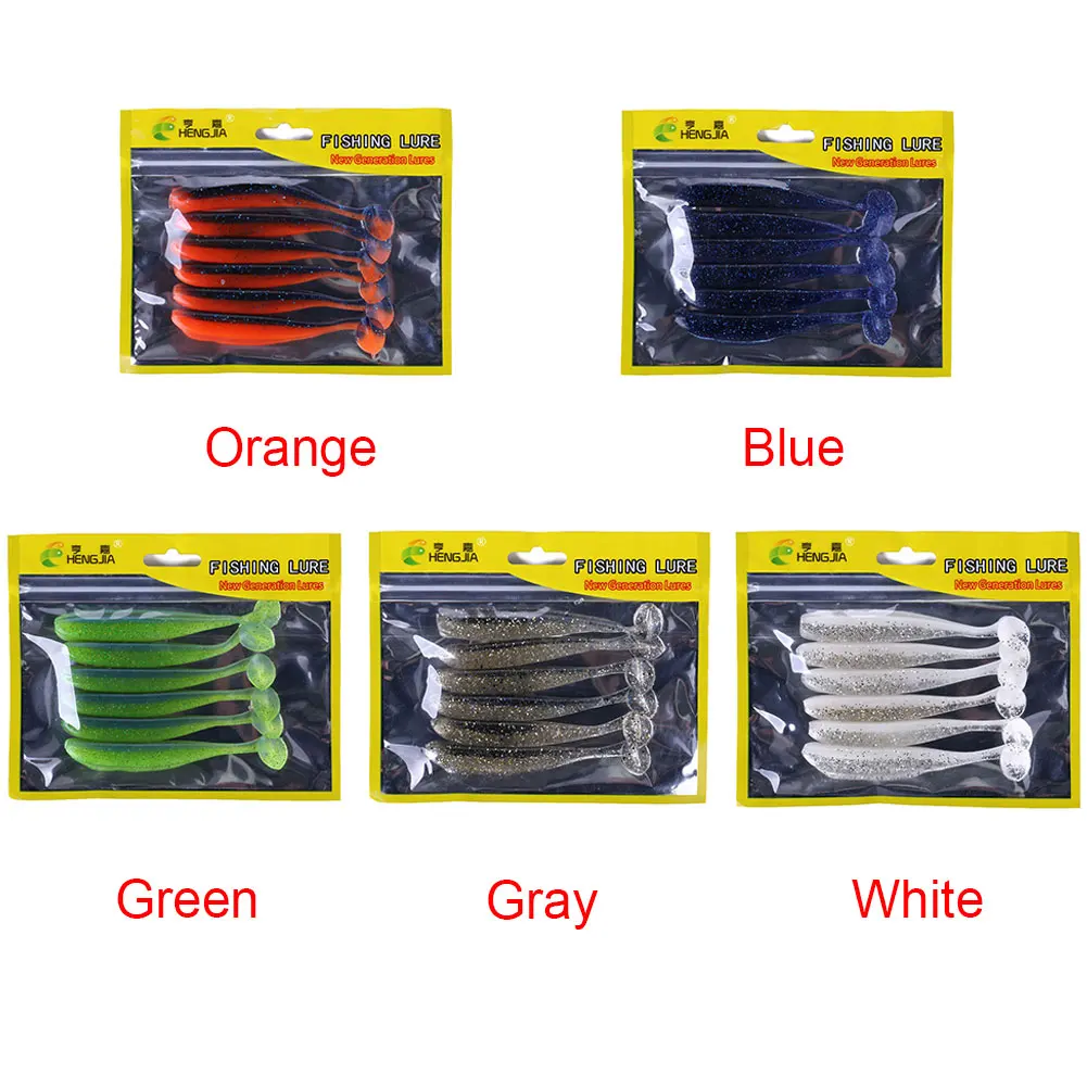 6 шт./компл. Длинные Классические Легкие Прочные мягкие Т образные приманки для