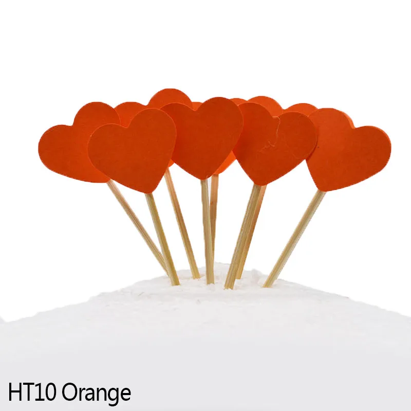 HT10 20 шт./лот Сердце Звезда кекс Decor Декор десерт торт топперы Беби Шауэр детский день рождения сувениры Свадебные украшения - Цвет: HT10
