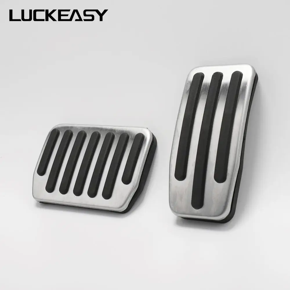 LUCKEASY ножная педаль для автомобиля колодки Чехлы для Tesla модель 3 Нескользящая производительность ножные педали авто алюминиевые педали Чехлы - Название цвета: M3-GA23L