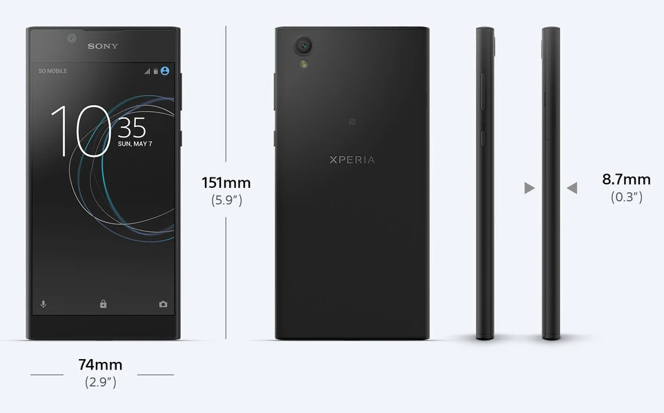 sony Xperia L1 5,5 дюйм андроид смартфон 2 Гб 16 Гб MT6737T четырехъядерный 2620 мАч 13 МП 4G мобильный телефон