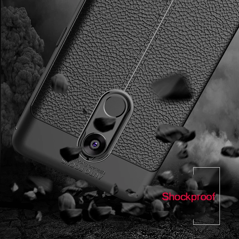 Leather texture Soft TPU Case For Lenovo K8 Shockproof Silicone back cover Note |
