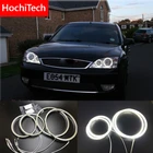 HochiTech для FORD Mondeo MK3 2001-2007 ультра яркие SMD белые светодиодные ангельские глазки 2600LM 12V гало кольцесветильник комплект дневные ходовые огни ДХО
