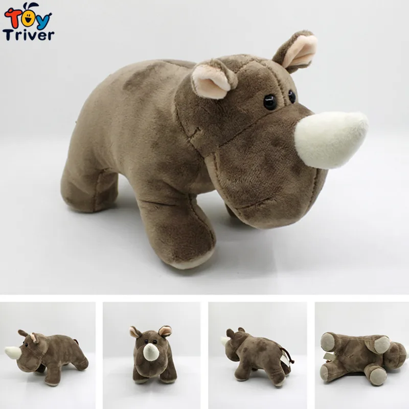 Kawaii Рино плюшевые игрушки набивные милые куклы дикие животные Дети малыш мальчик