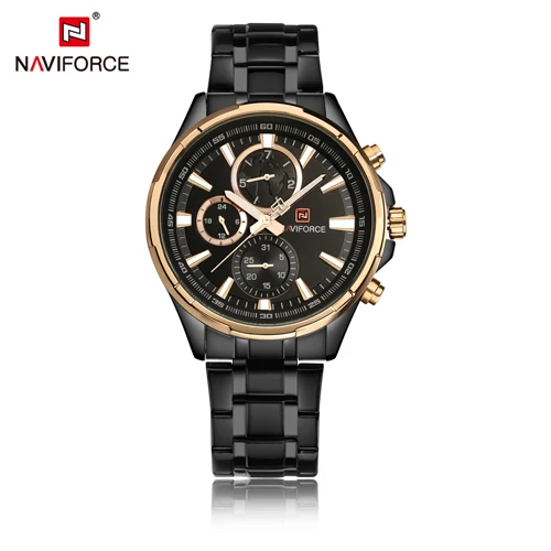 NAVIFORCE Топ люксовый бренд часы для мужчин бизнес мода для мужчин s часы нержавеющая сталь Неделя дисплей мужские часы Relogio Masculino - Цвет: RG B