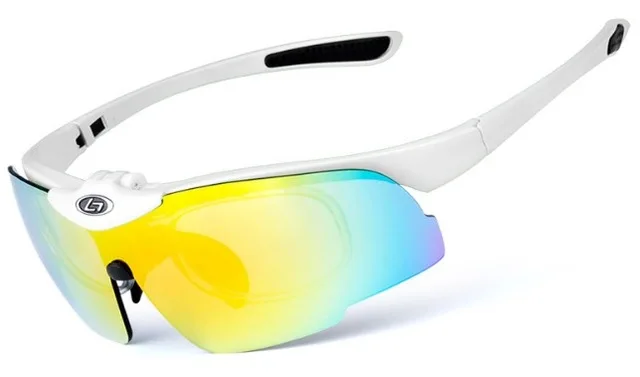 Велосипедные очки UV400 Gafas Occhiali Ciclismo Oculos Bicicleta, солнцезащитные очки, велосипедные очки, флип-линзы, очки - Цвет: White
