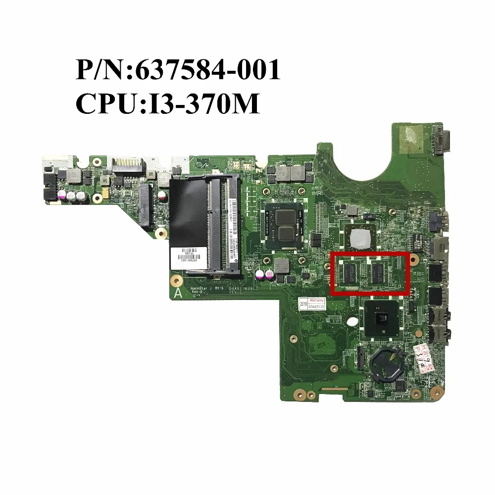 Восстановленная материнская плата для ноутбука HP G42 CQ42 G62 CQ62 637584-001 со штативом HM55