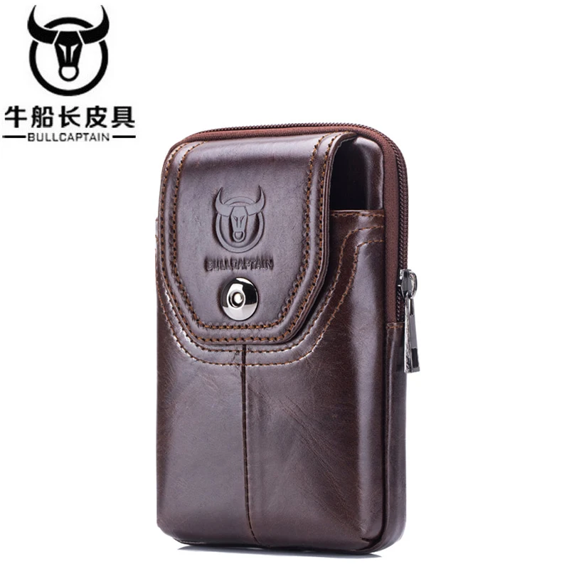 BULLCAPTAIN талии кожаный мешок телефон сигареты кошелек Fanny Pack Hip Bum Деньги поясная