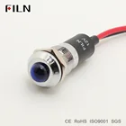 Световой индисветильник, металлический, 12 мм, 12 В, 24 В, 110 В, красный, желтый, синий, зеленый, белый