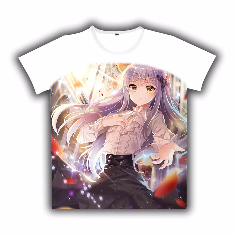 Футболка аниме Bang Dream! Принт милый Косплей короткий рукав белая футболка для женщин и мужчин повседневные студенческие летние спортивные топы индивидуальный подарок