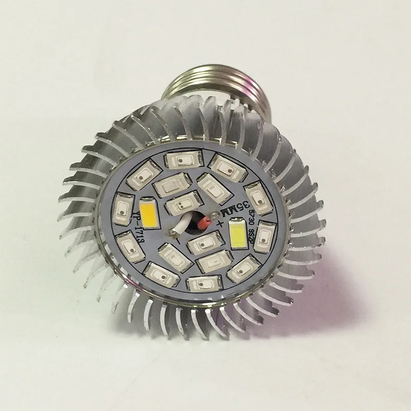 7 Вт полный спектр LED Grow Light GU10 E14 E27 растущая лампа 18 светодиодов растительная AC85 265V