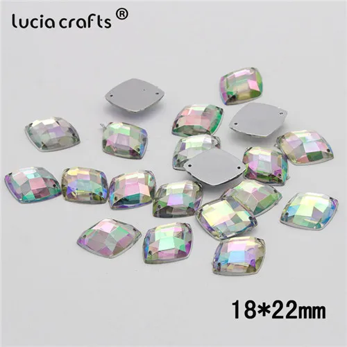 Style 5 25pcs 20/25/50/100pcs Multi Shapes AB Color Acrylic Crystal Stone Flatback Rhinestone Beads DIY Sew On Clothing Bags Accessories D1303 - Цвет: Style 5 25pcs
