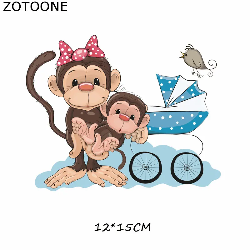 Термотрансферная нашивка ZOTOONE с животными утюжок на одежду Аппликация из бисера