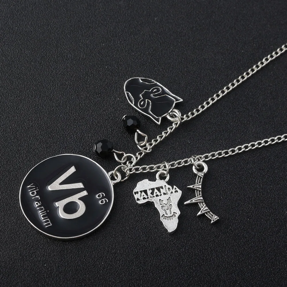 Супер героя с черной Пантеры ювелирных изделий маска Африка Карта Спайк ожерелье