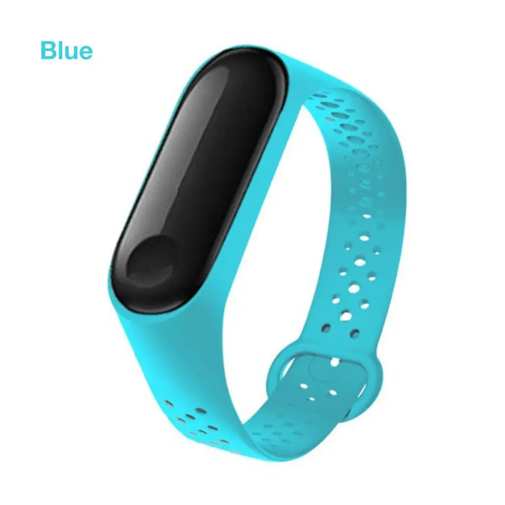 Blue ТПУ Смарт-часы, браслет, цветной ремешок, браслет, сменный ремешок, спортивные часы, наручные часы для Xiaomi Mi, 3 браслета - Цвет: Blue