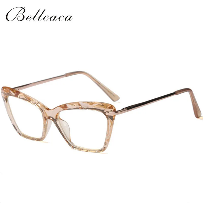 97533 Brown Bellcaca, оптические очки для женщин, новинка, модная оправа по рецепту, очки, прозрачные линзы, квадратные защитные очки, BC825 - Цвет оправы: 97533 Brown