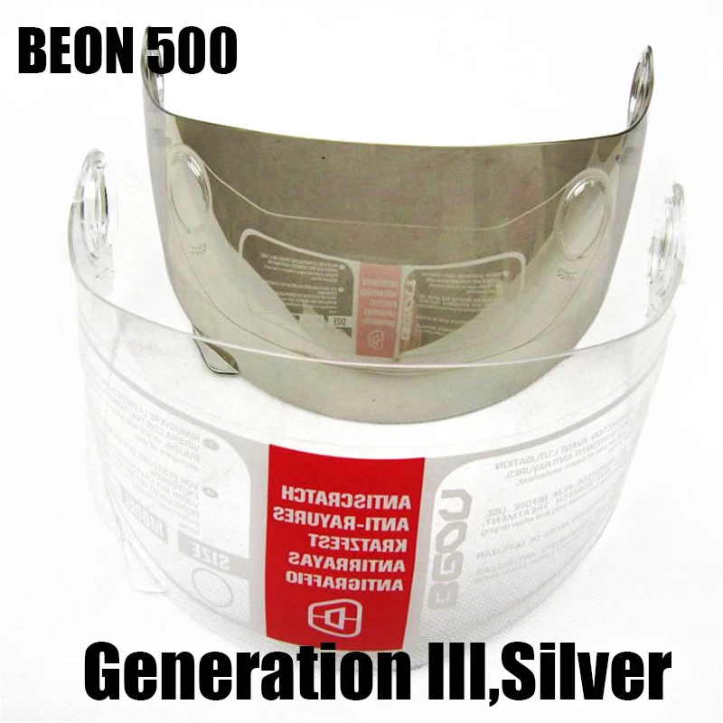 Generation 3 silver BEON 500 Four Seans Full Face классический мотоциклетный шлем Go kart горный велосипед ATV мотоциклетный головной убор casco capacete козырек - Цвет: Generation 3 silver