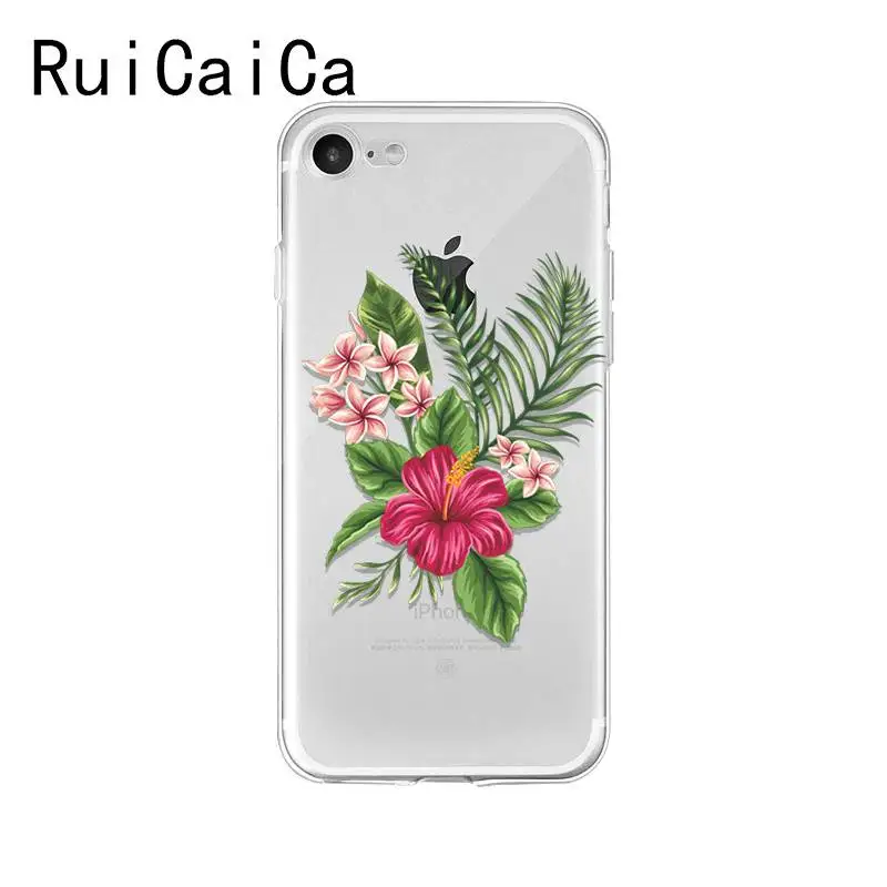 Ruicaica Цветочный ЗАВОД Пион Роза Подсолнух Лотос мягкий чехол для телефона из ТПУ