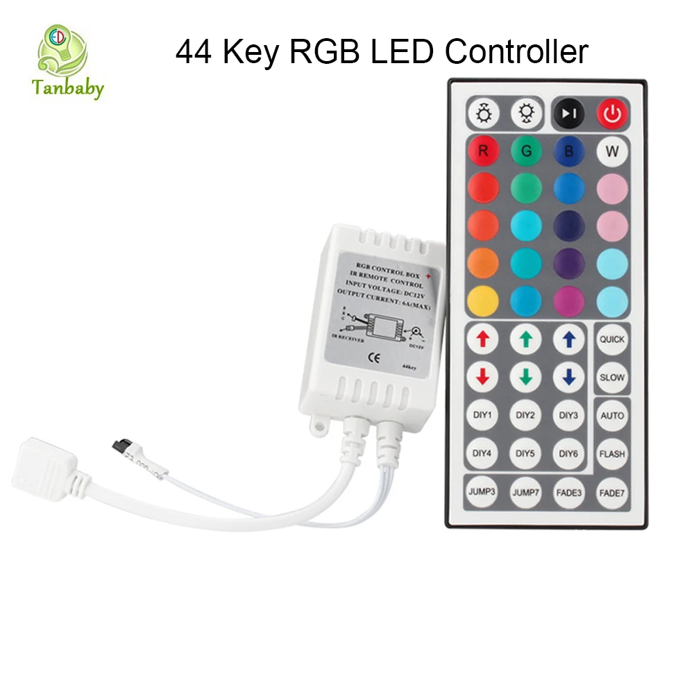 5050 RGB светодиодный комплект полосы света 5 м 150 светодиодный s DC12V гибкий ленточное освещение с 44-клавишным светодиодный контроллер и 24 W Мощность адаптер