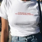 Если вы не сердитесь, вы не обращаете внимания, красная женская футболка, хлопковая Повседневная забавная футболка для хипстеров, женская футболка