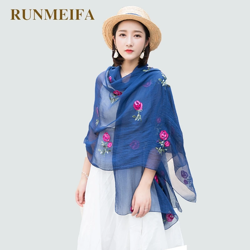 RUNMEIFA бренд литературы и Книги по искусству хлопок национальный стиль вышивка sjaals