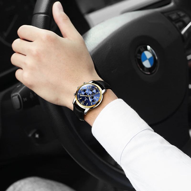 

IK Colouring Men Quartz Wrist Watch, Fashion Analog Quartz Chronograph Wrist Watches