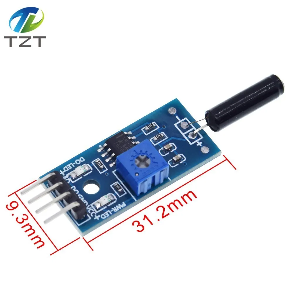 Модуль датчика вибрации Вибровыключатель тревоги Φ для arduino нормально открытый