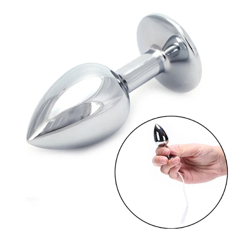 Игрушки с электрическим током и Анальная пробка SML большая гладкая медицинская