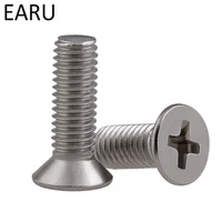 304 stainless steel t819 standard flat countersunk phillips cross head screws bolt for machine m1 634558101216mm