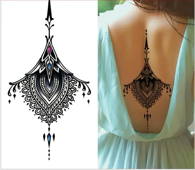 1 шт. индийские арабские поддельные черные временные татуировки наклейки для рук