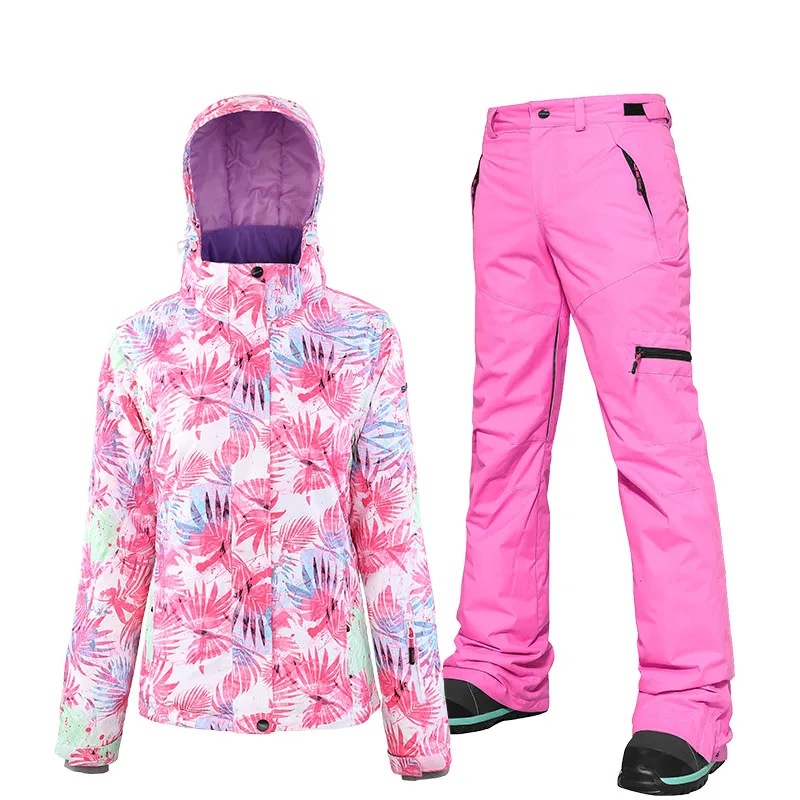 Jacket and red SEARIPE лыжный костюм женский зимний ветрозащитный водонепроницаемый горный лыжный костюм и брюки зимние комплекты лыжные и сноубордические костюмы - Цвет: Jacket and red