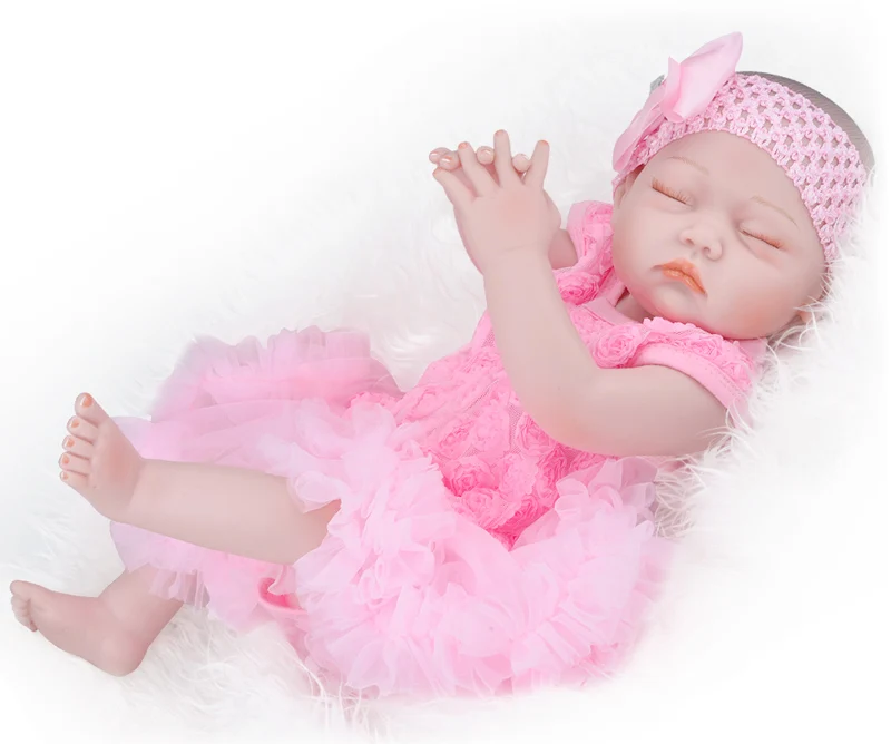 UCanaan 20 дюймов Reborn baby girl куклы реалистичные полный тела Силиконовые Реалистичные Новорожденные куклы ручной работы для малышей игрушки