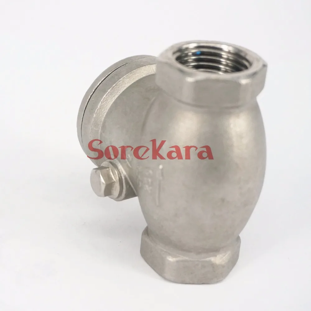 DN15 1/2 &quotBSP внутренняя резьба 304 поворотный обратный клапан из нержавеющей стали