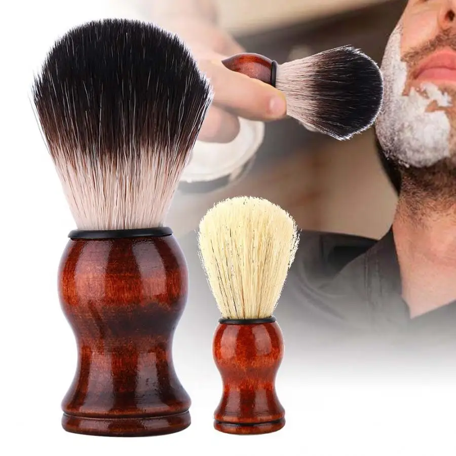 Портативная Мужская щетка для бритья ручная работа пена борода инструмент с
