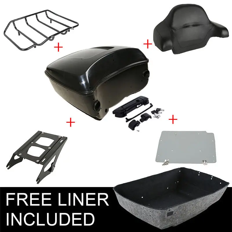 Багажная стойка для мотоцикла King Tour Pack багажная с верхней рейкой Harley Touring Model Road