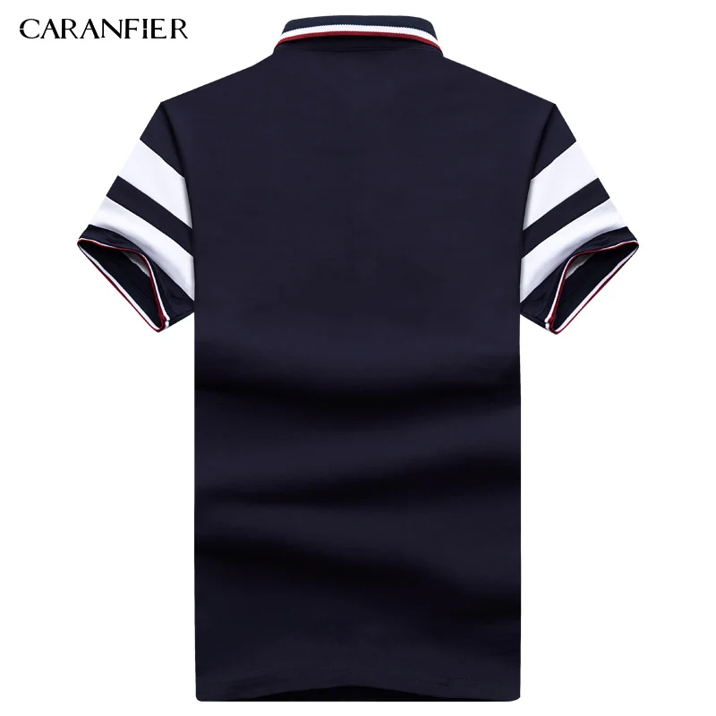 CARANFIER 3 шт. мужской модный летний топ в полоску с коротким рукавом из хлопка