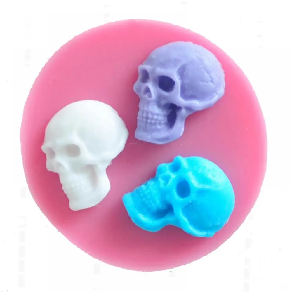 Хэллоуин Рождество Череп помадка торт формы для мыла шоколада инструмент